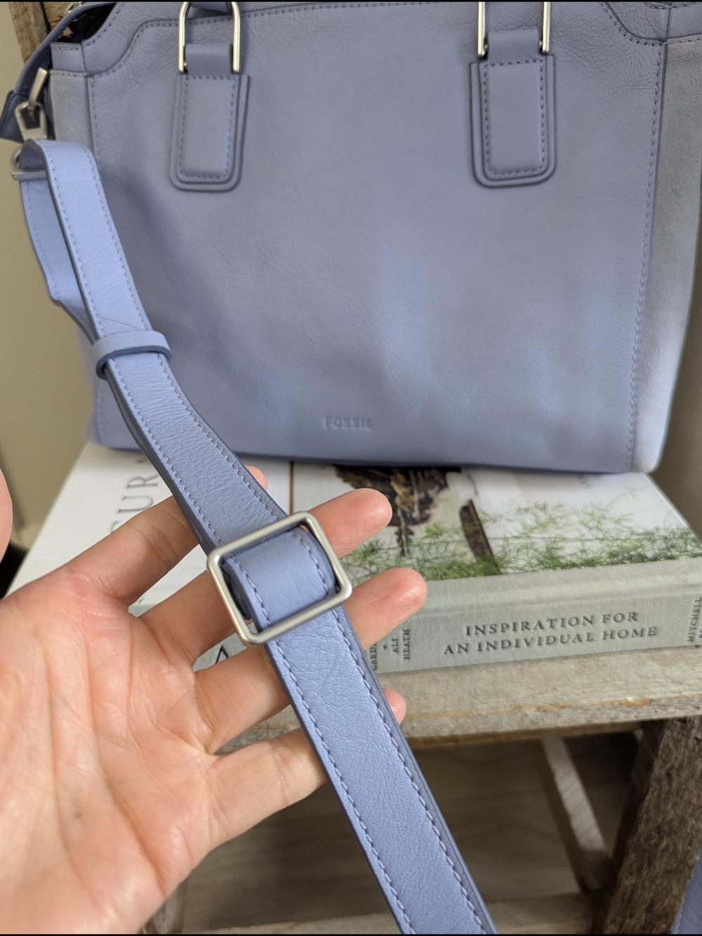 Fossil Leather Satchel with Removable Crossbody Strap - Picture 9 of 14
